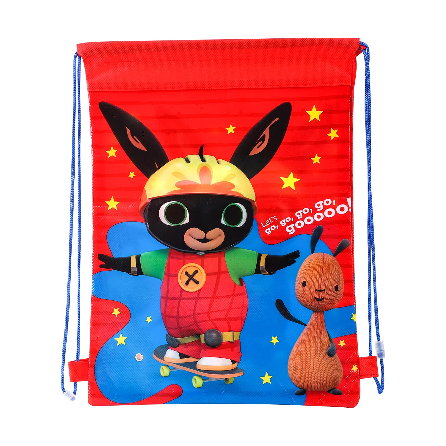 Bing Drawstring Bag for Kids - Adjustable PE Kit Gym, School, Swim & Travel Backpack, Lightweight & Waterproof Kids PE Bags, Multicolour Easy to Adjust Bag for Boys & Girls