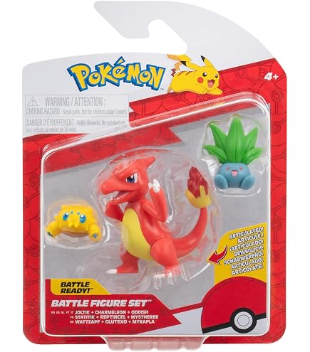 Pokémon PKW3051 – Pack De 3 Figuras De Batalla: Togepi, Pam-Pam Y Schillok, Oficiales De Jazwares