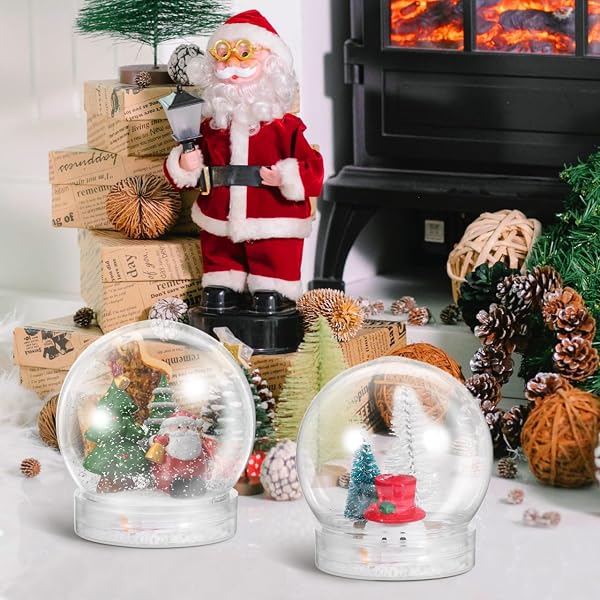 BESTOYARD 30 PCS SNOW GLOBE JAR, 3-INCH DIY WATER GLOBES DIY DOME FILLABLE SCREW OFF CAP EMPTY FOR VALENTINES, CHRISTMAS ORNAMENTS, CUSTOM PARTY CRAFT