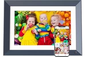 FULLJA 10.1-inch Digital Picture Frame WiFi-Photo-Frame - 16GB Smart Frame, IPS Touch Screen, Auto-Rotate, Slideshow, Load Photo Video from Phone to Digital Frame Via App Email, Free Cloud, Gifts for Mom Dad
