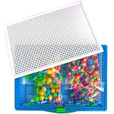 Colaxi Mushroom Nails Pegboard Fine Motor Skill Occupational Activities, 592pcs Nail Beads