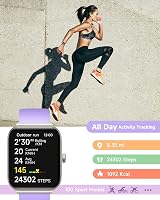 TOOBUR Smart Watch Women Alexa 1.95" Calls IP68 Fitness Tracker Heart Rate Sleep view 5