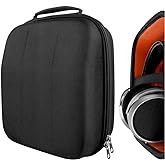 Geekria Shield Headphones Case Compatible with HiFiMAN Shangri-LA jr, Deva-Pro, DEVA, Sundara-C, Sundara, Arya, Ananda, Replacement Hard Shell Travel Carrying Bag with Cable Storage (Black)