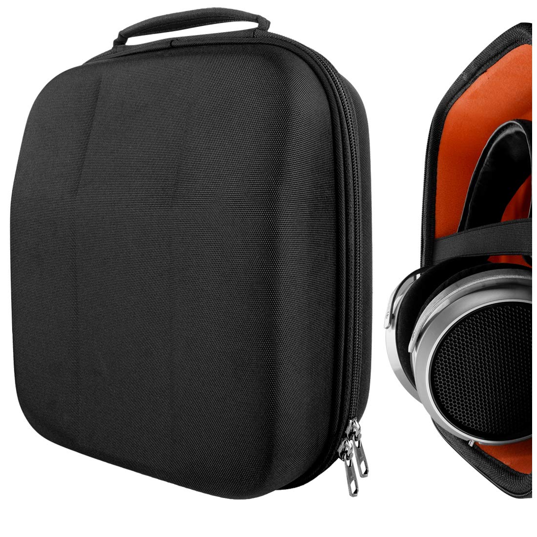 Photo 1 of Geekria Shield Headphones Case Compatible with HiFiMAN Shangri-LA jr, Deva-Pro, DEVA, Sundara-C, Sundara, Arya, Ananda, Replacement Hard Shell Travel Carrying Bag with Cable Storage (Black)