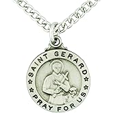 Round St. Gerard Majella Medal with Prayer Card