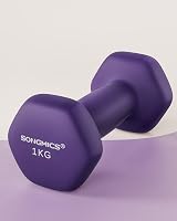 SONGMICS Dumbbells Set of 2 1 kg Hex Neoprene Coated Purple SYL902P02 view 2