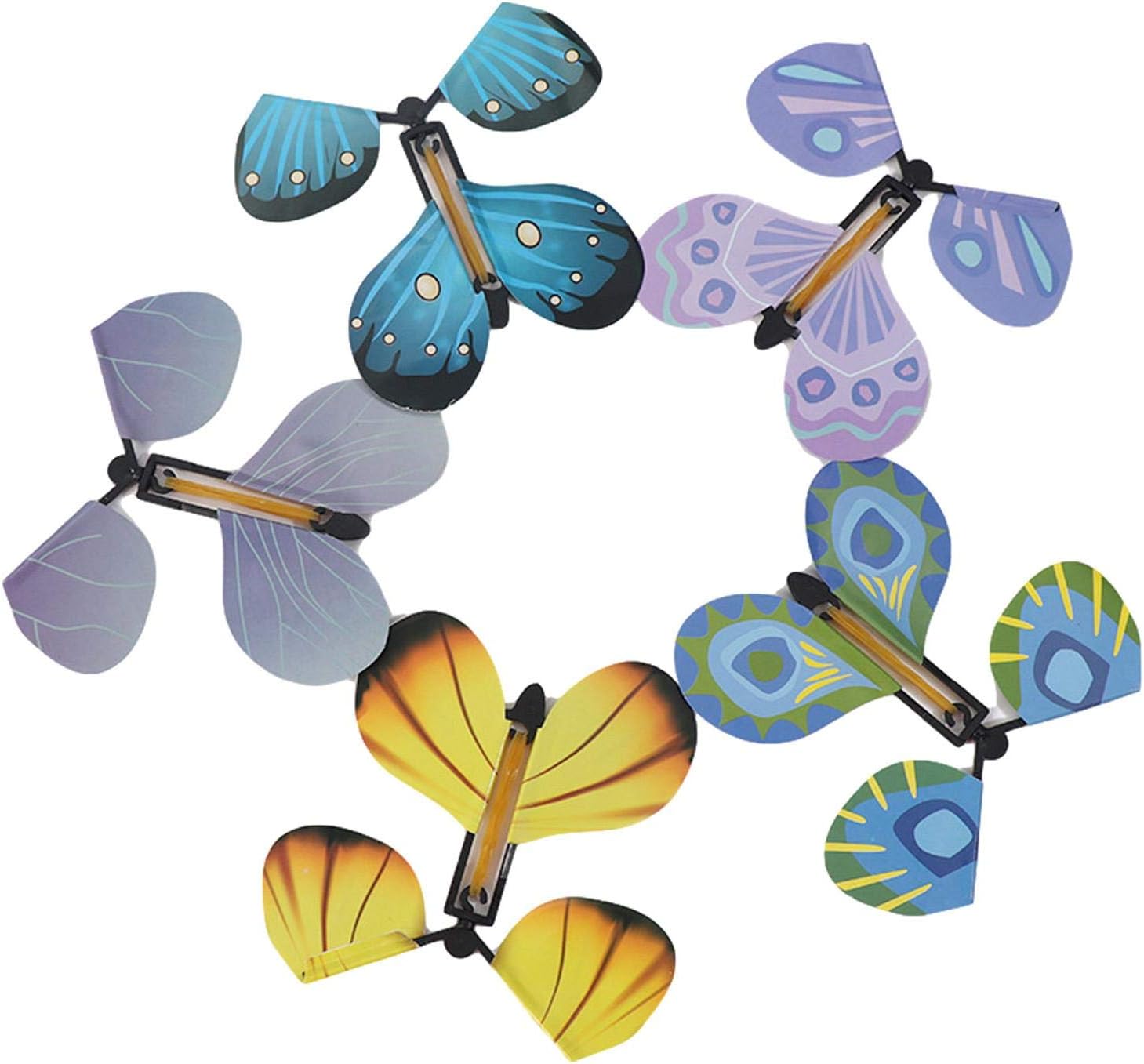 VENTDOUCE Magic Fairy Flying Butterfly Wind Up Butterfly Rubber Band