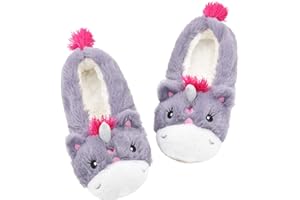 Panda Bros Womens Animal Thick & Warm Slipper Socks With Non Slip Grippers On Bottoms, Character House Shoes, Novelty Slippers for Ladies