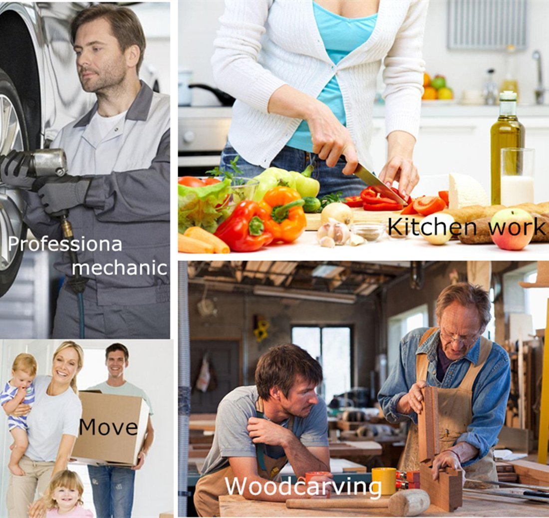 Ruicer Schnittschutzhandschuhe Handschuhe Küchehandschuhe Schnittschutzklasse Hochleistung 5 Handschutz Ebene für Küche Baustelle Gartenbau M 1 Paar