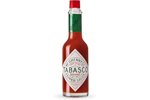 TABASCO Brand Original Red Pepper Hot Sauce, Medium Heat, Glass Bottle, Classic & Versatile Flavor, Three Simple Ingredients, Great for Dips, Tacos, Eggs, Pizza, Oysters & More, 2 Fl Oz (Pack of 1)