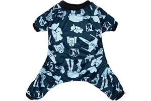 CuteBone Small Dogs Outfit Soft Puppy Onesies Pjs Dog Pajamas Pet Coat Cat Apparel Comfy Doggie Jumpsuit Bodysuit for All Seasons P47M