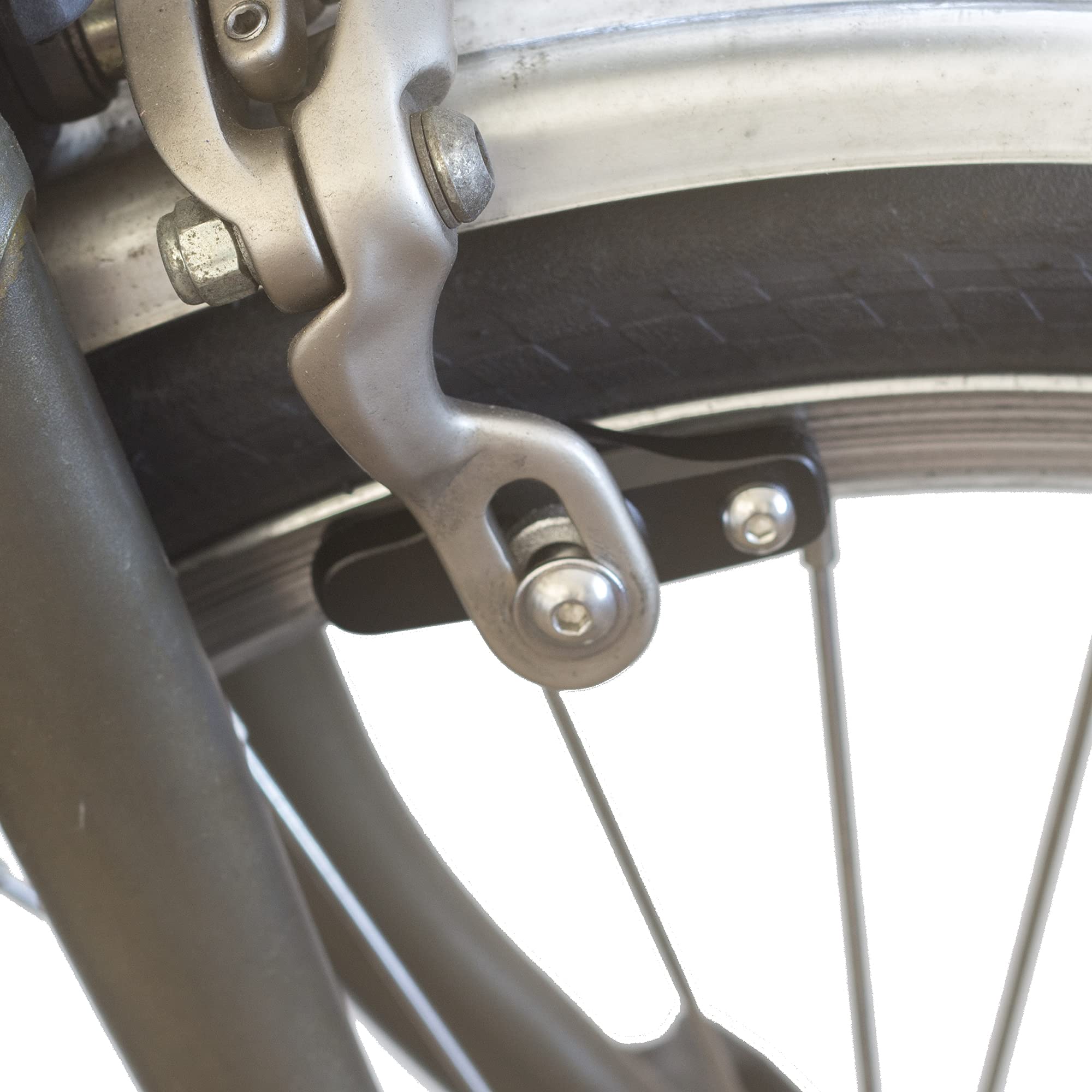 4 x Graphite Brake Pads and Aluminium Holders for BROMPTON in Black