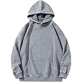 Eisctnd Mens Hoodies Oversized Unisex Acid Wash Casual Vintage Cotton Sweatshirt, Baggy Basic Streetwear Pullover