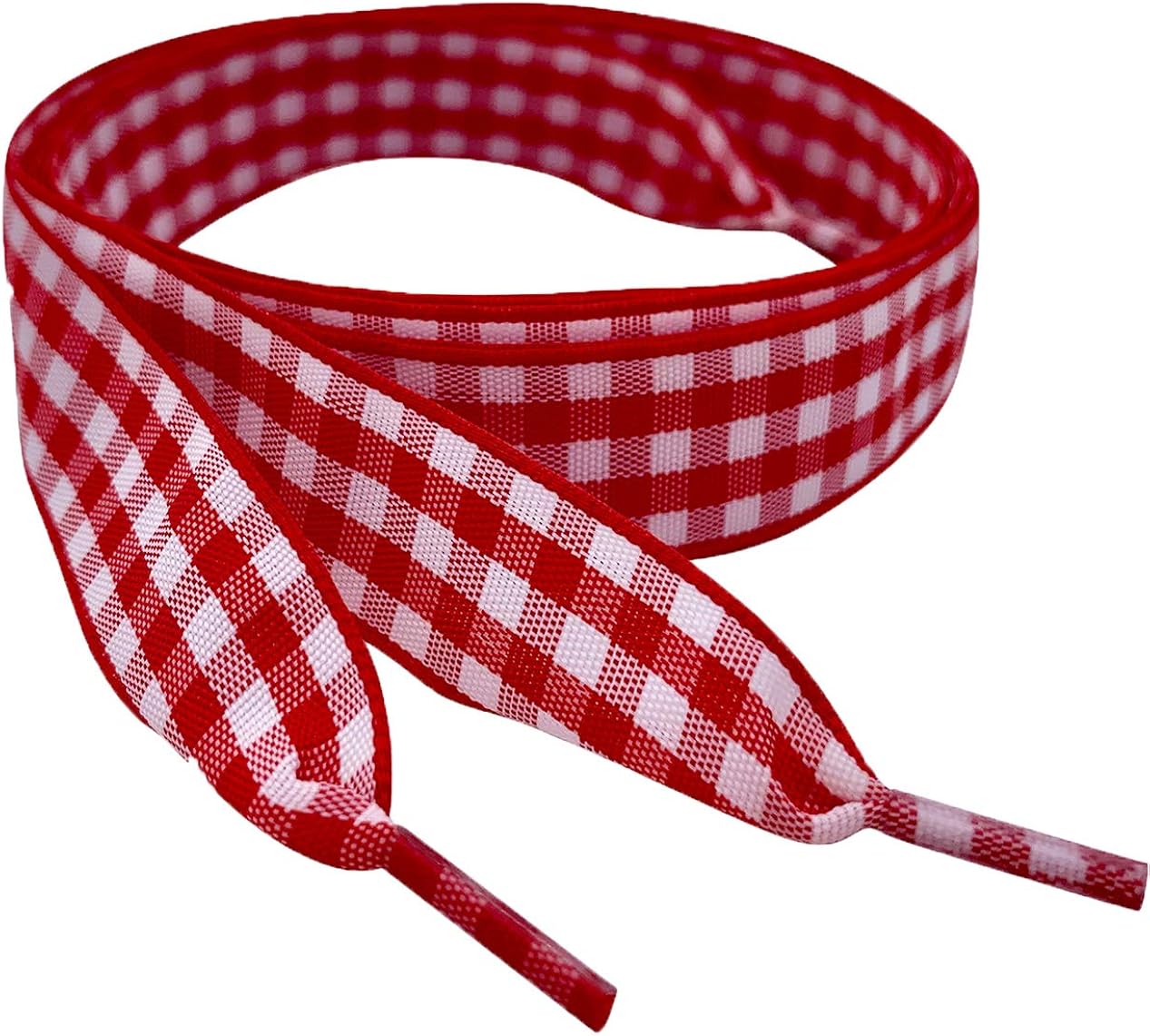 red ribbon shoe laces