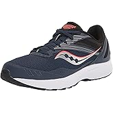 Saucony Men's Cohesion 15 Sneaker, Night/Vizi Red,8 Wide