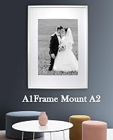YiPinYin White A1 Boxed Gallery Frames Set of 3 for A2 Photos - MDF view 2