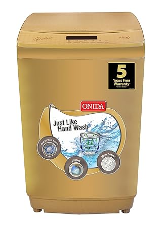 Onida 8.5 kg Fully-Automatic Top Loading Washing Machine (T85GRDD, Gold)