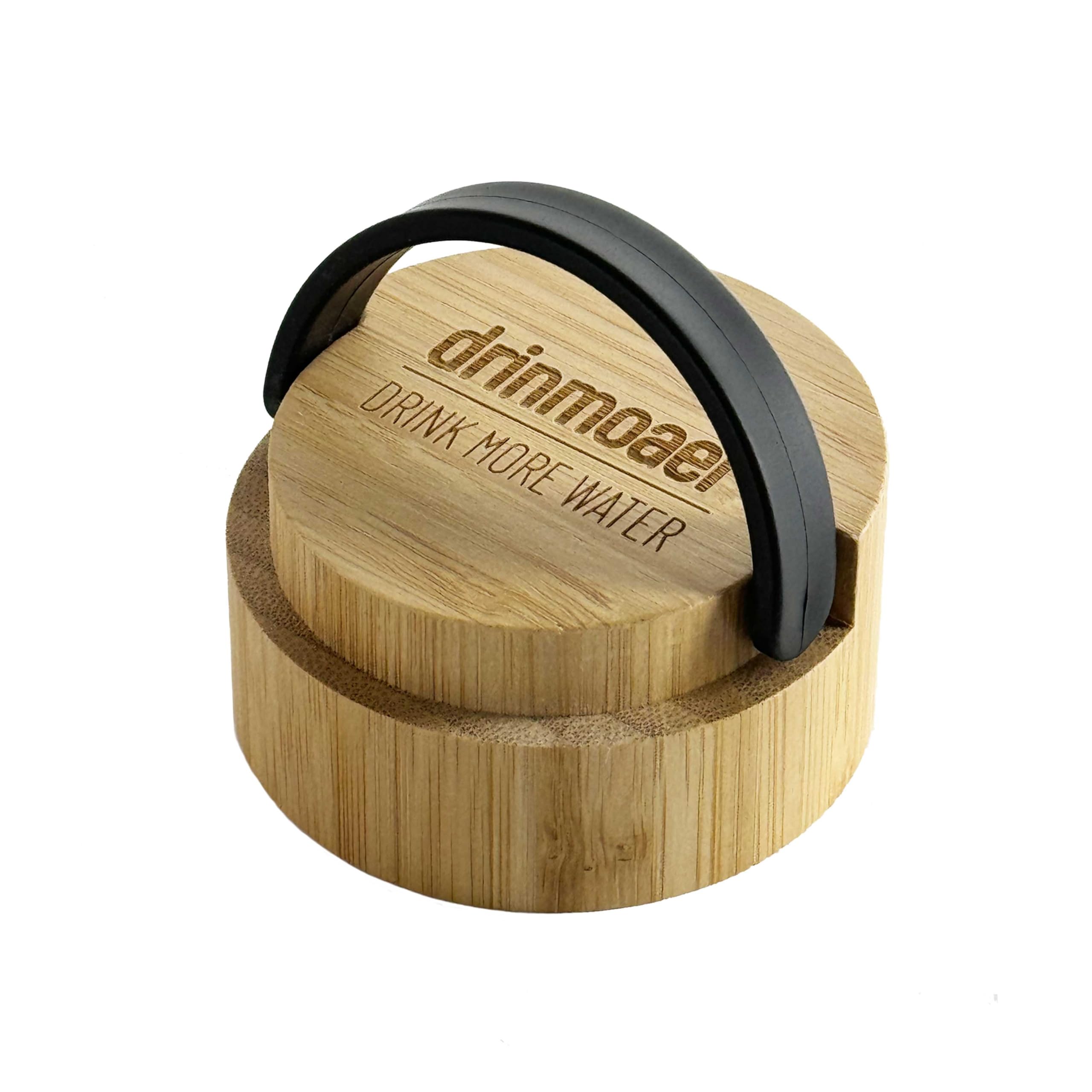 drinmoaer Bamboo Lid - Replacement Lid for Glass Bottles - Bamboo Lid for Glass Bottles - Wooden Lid for Drinking Bottles
