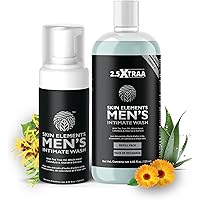 Skin Elements Men’s Intimate Wash JUMBO Pack with Refill | For 180 Days | 14.2 fl oz | pH-Balanced Foaming Hygiene Wash with 