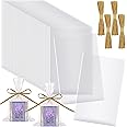 Tudomro Clear Soap Bags for Packaging 4.9'' x 7.9'' Soap Wrappers Transparent Cellophane Bags with Raffia Rope for Homemade Craft Gift Box Birthday Party Favor Packaging Supplies(500 Pcs)
