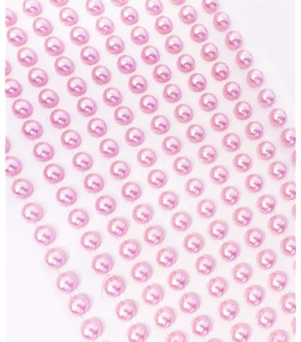 800x 6mm Self-Adhesive Ivory Pearl Stickers – Flat Back Round Embellishments For Crafts