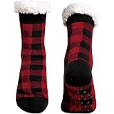 Junely Slipper Socks for Women with Grippers Non Slip Fuzzy Grip Winter Warm Cozy Thick Comfy Soft Fleece Cabin Socks