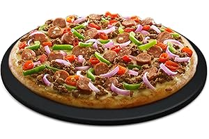 DRSN Pizza Stone Bread Baking Stone 13 Inch, Round Pizza Plate, Thermal Shock Resistant, Durable and Safe, Pizza Stone for Oven for Oven/BBQ/Air Fryer