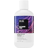 IGK BLONDE POP Purple Toning Shampoo | Brighten + Neutralize Brass | Vegan + Cruelty Free | 8 Oz