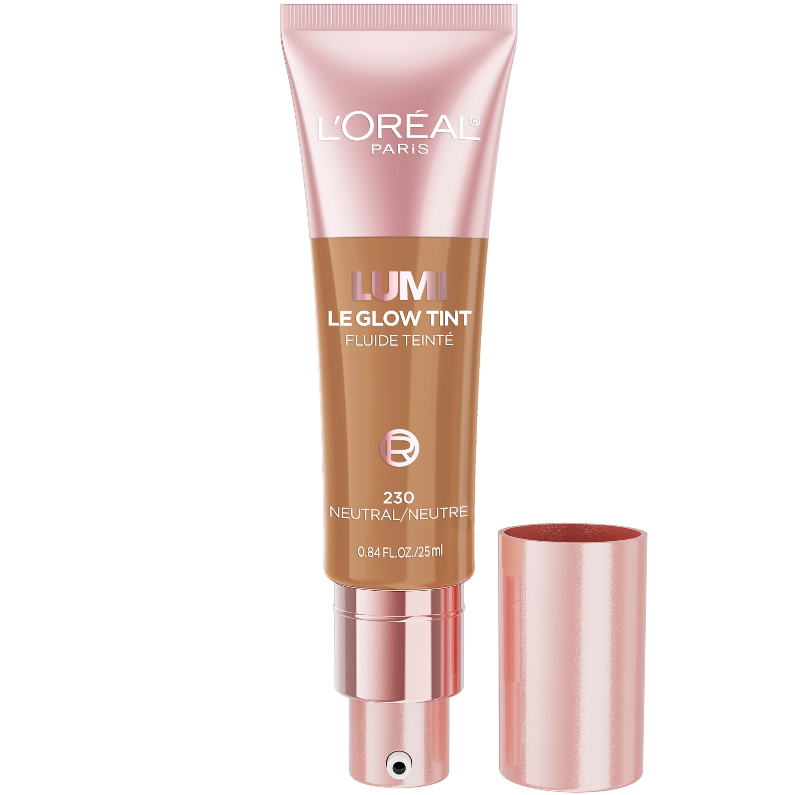 Photo 1 of L'Oreal Paris Lumi Le Glow Skin Tint, Lightweight Water-Based Tinted Serum with Foundation-Like Coverage, Glow Illuminator, Neutral 230, 0.85 Fl Oz