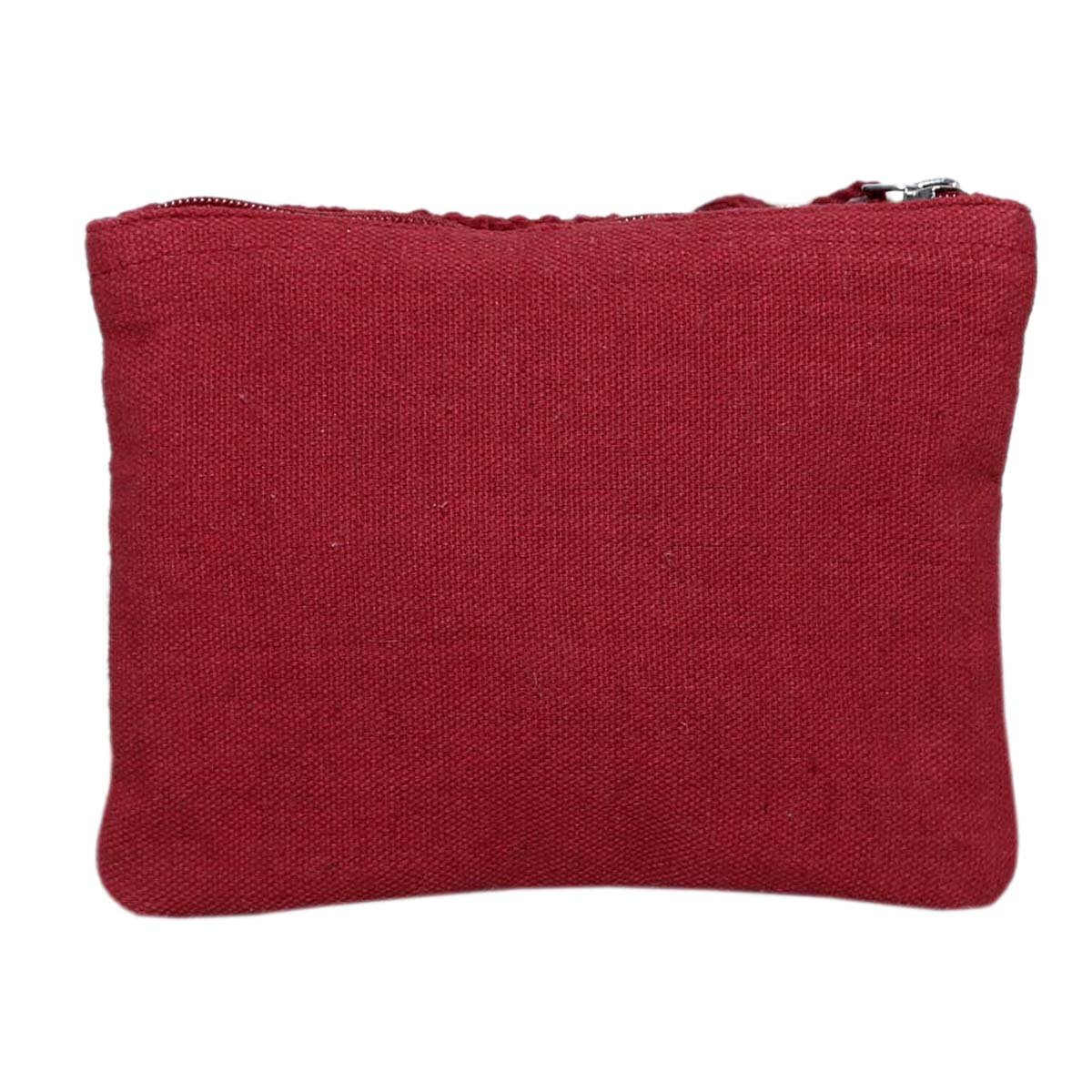 diwaah women's handcrafted red coin bag (dwh000001374)