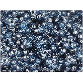 BeadTin Montana Blue Transparent 11mm TriBead Plastic Craft Beads (500pcs)