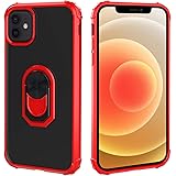 Restoo Compatible with iPhone 12 Mini Case,Protective Clear Case with [Kickstand Ring] [Soft Shock Absorbing Bumper] for iPho