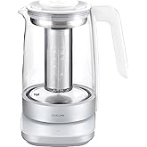 ZWILLING Enfinigy Glass Kettle, Tea Kettle, Silver, 1.7 Liter