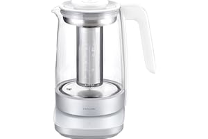 ZWILLING Enfinigy Glass Kettle, Tea Kettle, Silver, 1.7 Liter