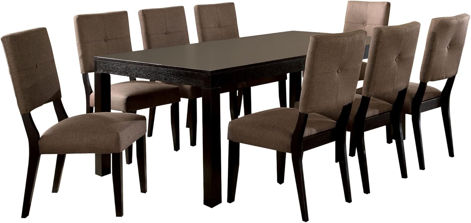 Amazon Com 247shopathome Dining Room Sets 9 Piece Brown Table Chair Sets