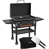 Blackstone&reg; 2450AZ 28" Omnivore Griddle with Hood Bundle | Blackstone&reg; 2450AZ Includes 28" Griddle with Hood, Soft Cover, and Two Spatulas, 2 Burner Propane Griddle