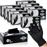 FINITEX Black Nitrile Disposable Medical Exam Gloves - 100/1000 PCS 6.3mil Powder-Free Latex-Free Food Gloves
