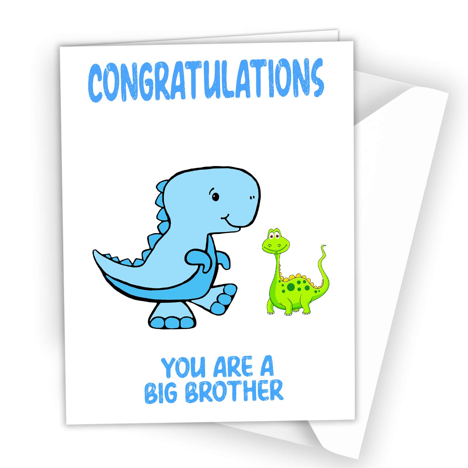 Congratulations Card on Becoming A Big Brother, New Sibling Baby Wish Greeting Card