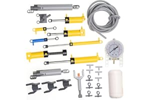 Zylopa 27 pcs Pneumatic-Kit Compatible with Technic-Parts air-Pump, Piston-Pressure Rod Cylinder Pressure Gauge Technic-Piece