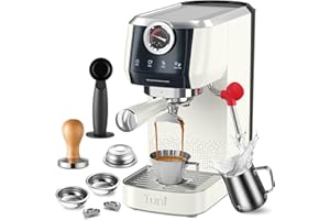 Tuni E2 58mm Espresso Machine - Dual Boiler (Immediate Milk Frothing) | PID NTC Temp Control | 20 Bar ULKA Pump | Stainless Steel Semi-Automatic Coffee Maker | Gift for Coffee Lovers