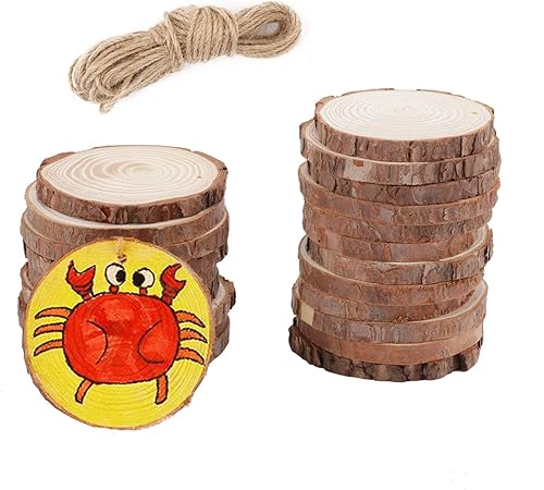 Lavoretti Di Natale Con Fette Di Legno.Designerbox Legno Log Fette Dischi Cerchi Per Lavoretti Di Natale Wedding Centerpieces 20 Pcs 8 9 Cm Amazon It Casa E Cucina