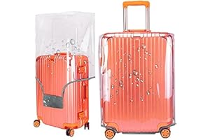 GigabitBest 28 Inch Full Transparent Luggage Protector Cover Waterproof PVC Thicken Full Clear Suitcase Protector Cover Travel Case Suitable for 28"-29" Full Clear
