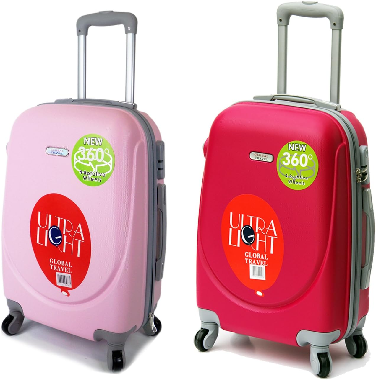 light pink carry on luggage