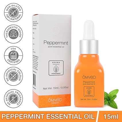 Omved Peppermint Pure Natural Essential Oil, 15ml