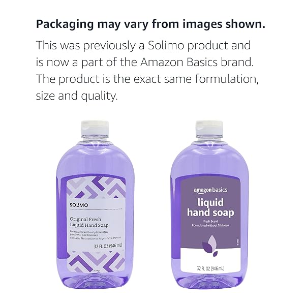 AMAZON BASICS ORIGINAL FRESH LIQUID HAND SOAP, MOISTURIZING FORMULA, PHTHALATE & PARABEN-FREE, 32 FL OZ (PACK OF 2) (PREVIOUSLY SOLIMO)
