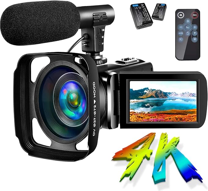 Camcorder Video Camera 4K 30MP Digital Camcorder Camera