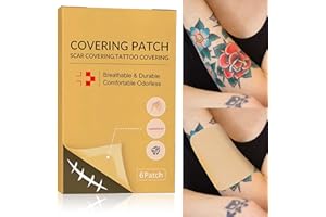 XSHOWS Tattoo Cover Up, Ultra-Thin Tattoo Cover Up Tape, Breathable and Waterproof Skin Concealing Tape, 6 Pcs