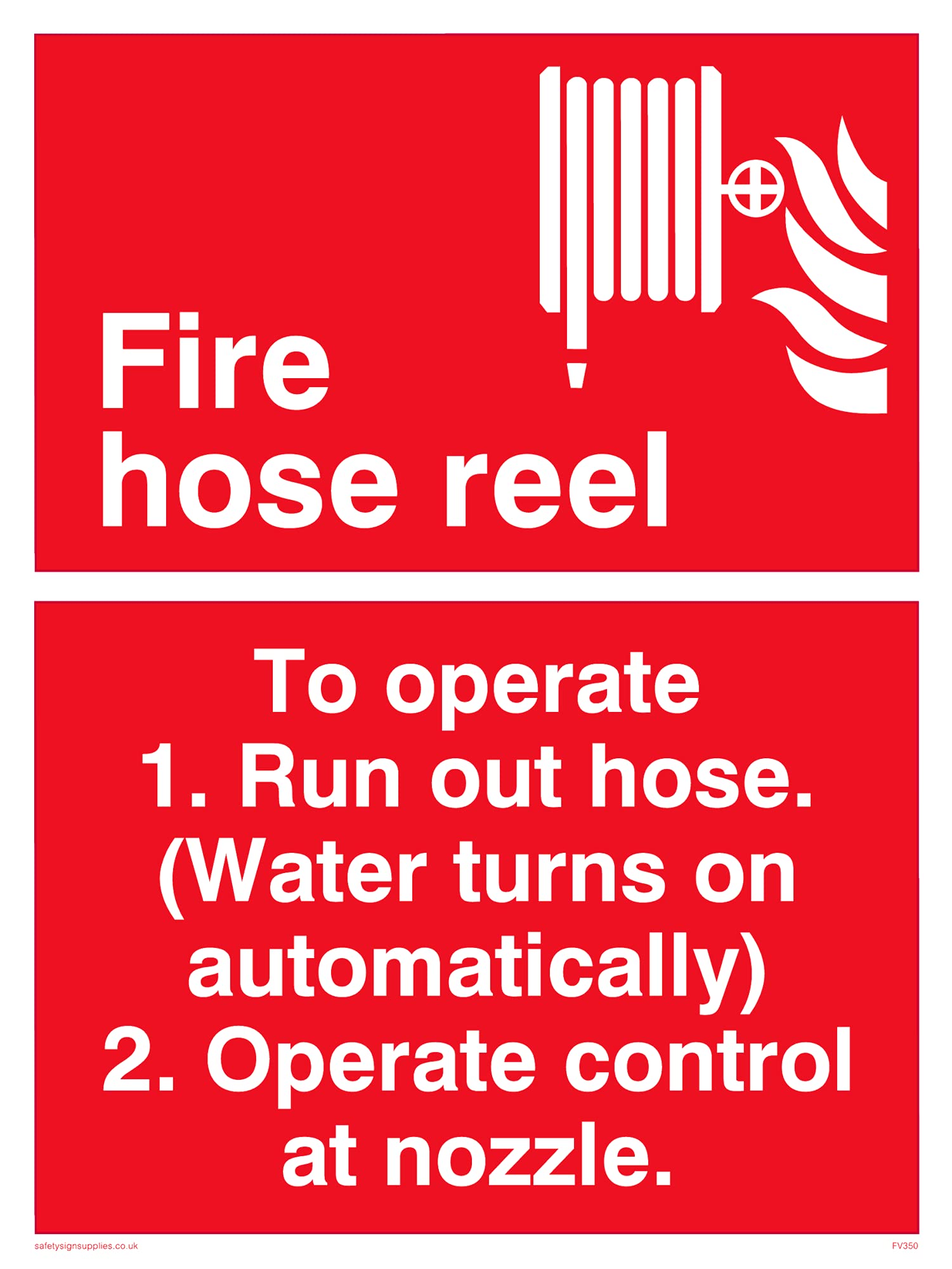 Pack of five - Fire Hose Reel (automatic) Sign - 150x200mm - A5P