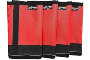 MUVADO Warrior Fly Boots for Horses - Breathable Mesh Horse Boots for Fly Protection & Leg Comfort - Set of 4 (Trojan Warrior, Red)