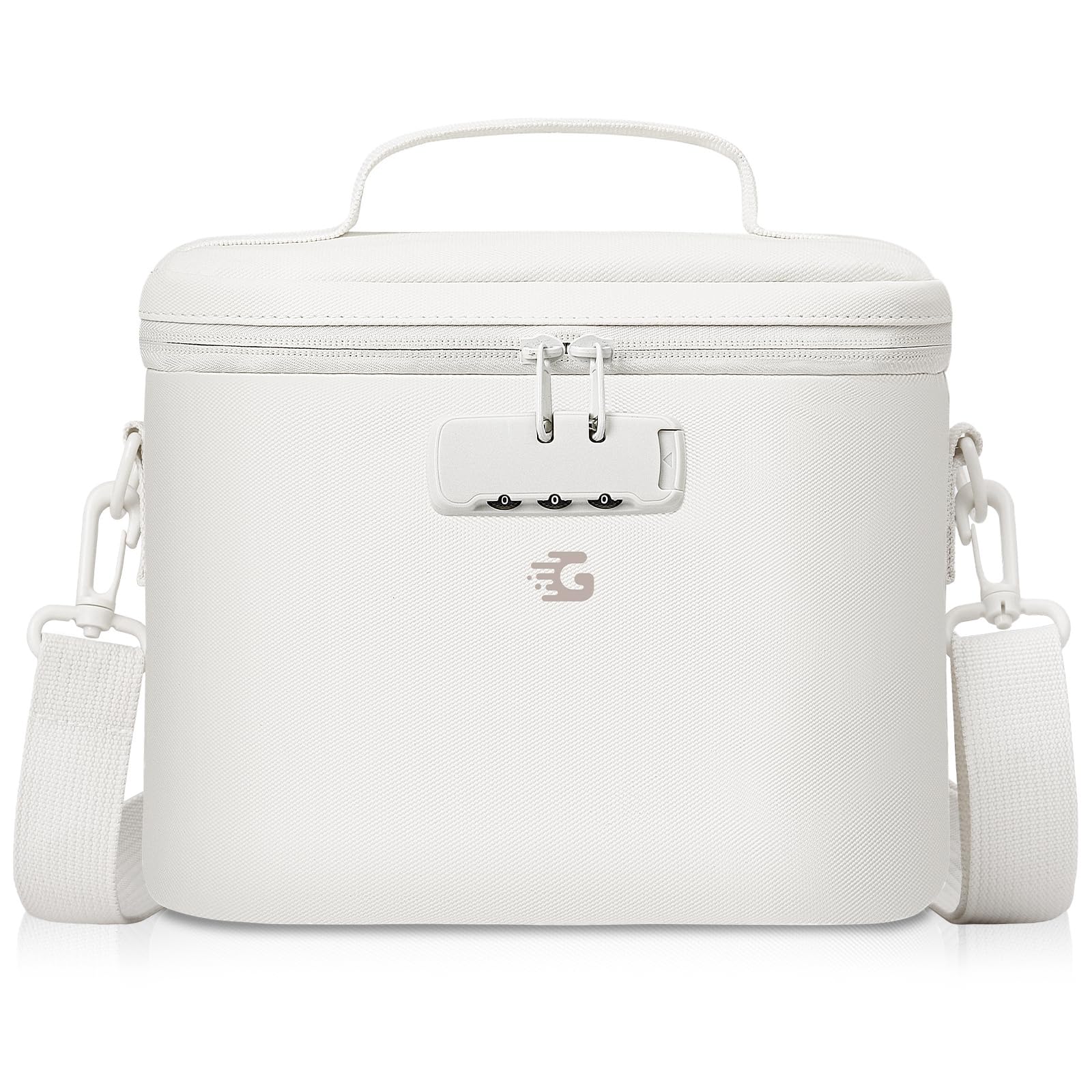 Photo 1 of ***(HEAVILY USED/ MINOR DAMAGE)***GLORIEROO Lockable Lunch Box Bag Women Girls - Insulated Waterproof Leakproof Lightweight Reusable Cooler with Combination Lock for Work - Back to School Teacher Mothers Day Christmas Birthday Gifts